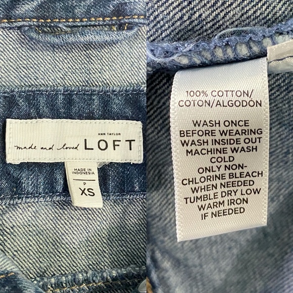Ann Taylor Loft Made & Loved Denim Blue Jean Jacket XS - Picture 8 of 8